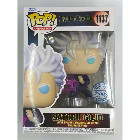 Funko Pop Jujutsu Kaisen Satoru Gojo Unmasked Purple 1137 กลองม