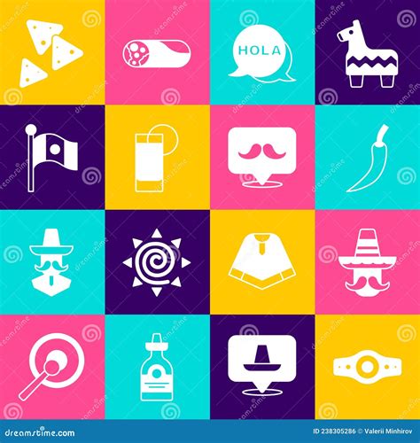 Set Wrestling Championship Belt Mexican Man Sombrero Hot Chili Pepper Pod Hola Tequila Glass