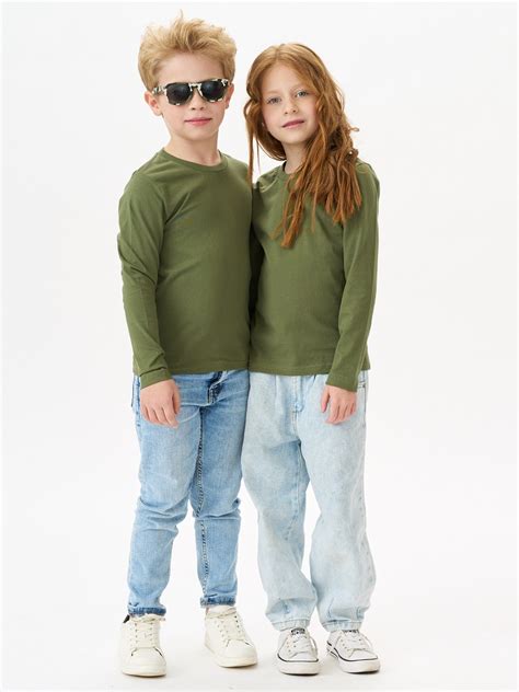 Лонгслив UZCOTTON цвет зеленый K-L/Олива купить по цене 320 ₽ в ...