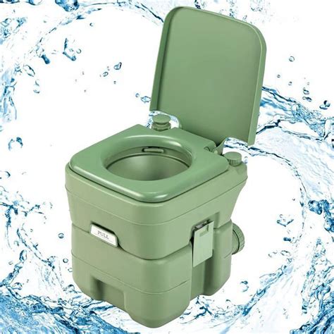 Toilette Chimique 20L WC Chimique Portable Pour Camping Caravanes