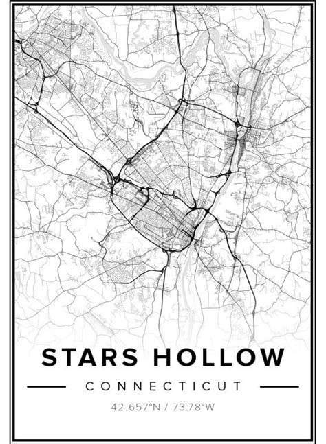 Stars Hollow Map Decor