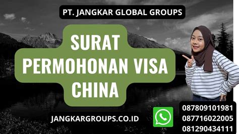 Surat Permohonan Visa China Jangkar Global Groups