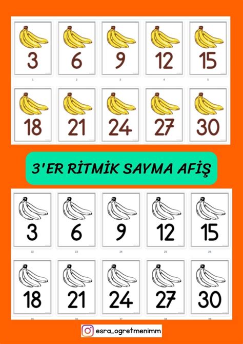 Üçer Ritmik Sayma Afiş