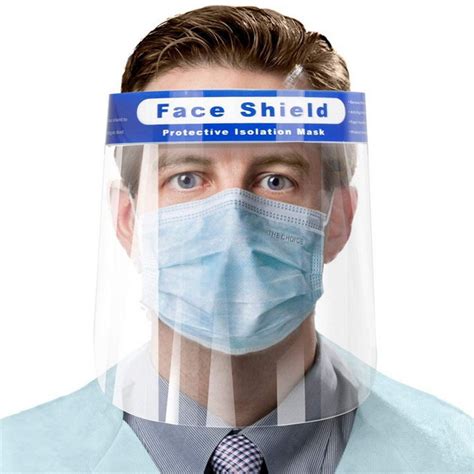 Protective Isolation Mask Anti Fog Disposable Face Shield Masks 5 Pcs