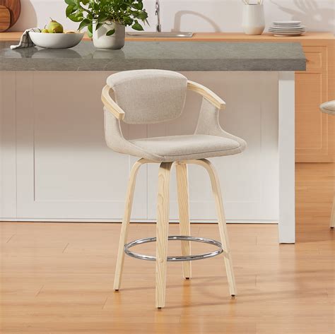 Wade Logan® Wathen Swivel Polyester Upholstered Bar And Counter Stool Wayfair