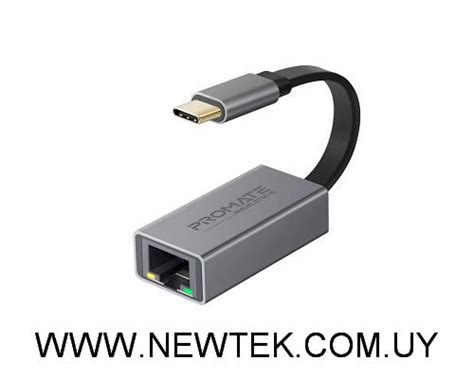 Adaptador PROMATE GigaLink C USB C A LAN 10 100 1000Mbps NewTek Computers