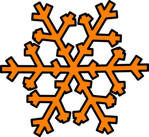 Orange Snowflake Clip Art At Vector Clip Art Online