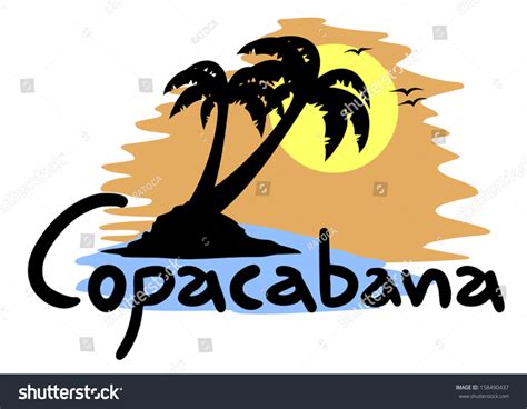 Copacabana Beach Stock Vector (Royalty Free) 158490437 | Shutterstock