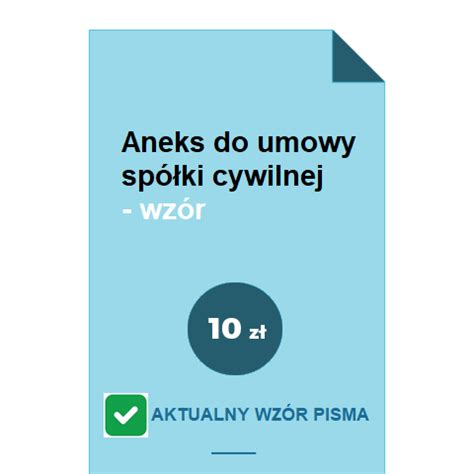 Aneks do umowy kupna sprzedaży wzór POBIERZ