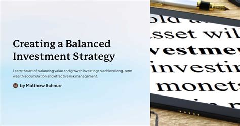 Creating A Balanced Investment Strategy