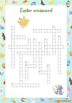 Easter Crossword By Rakhimova Teaching Tpt