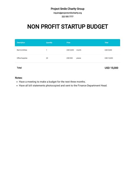 FREE Nonprofit Program Budget Template - Google Docs, Google Sheets ...