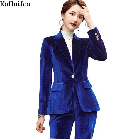 Preto Azul Veludo Blazer Feminino 2022 Primavera Outono Manga Longa