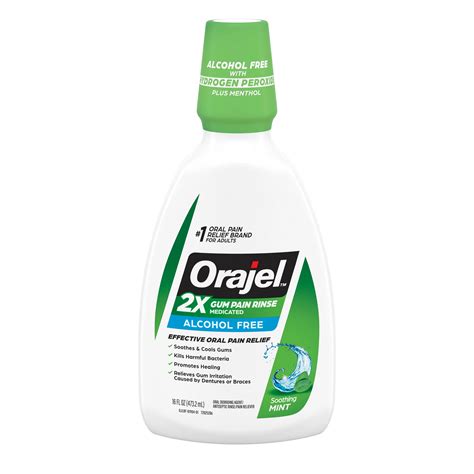Orajel Medicated Gum Pain Rinse - Soothing Mint - Shop Oral pain relief