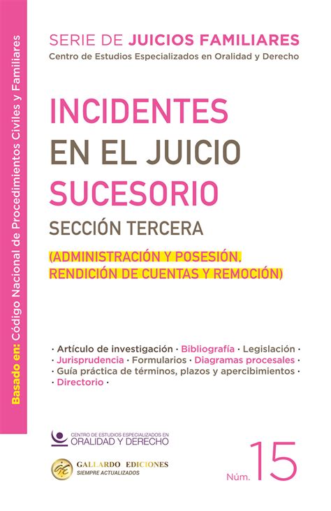 Incidentes En El Juicio Sucesorio Sección Tercera Administración Y