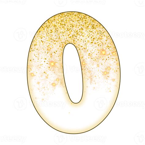 Half Gold Glitter Number 16691725 PNG