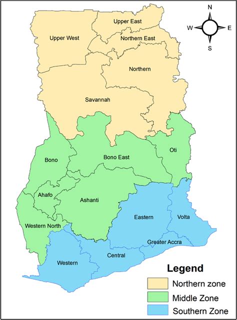 A map showing the geographical zones | Download Scientific Diagram