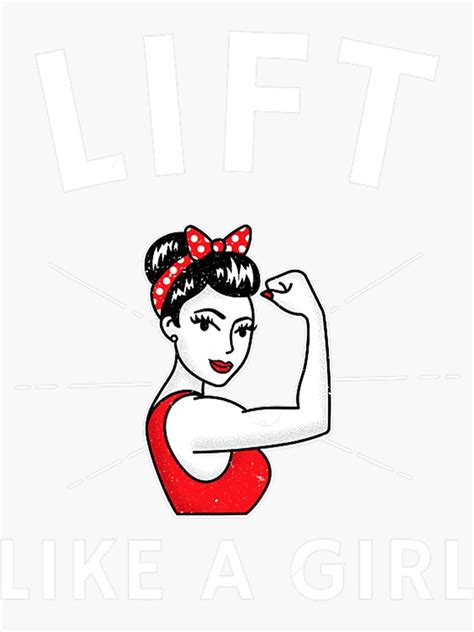 Lift Like A Girl A Retro Inspired Weight Lifting Sticker For Sale