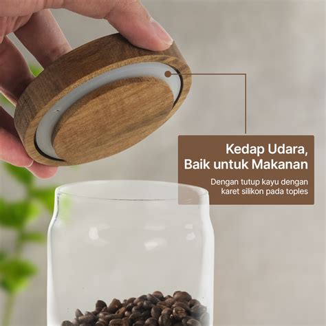 Seluna Toples Kaca Penyimpanan Makanan Kedap Udara Glass Storage Jar