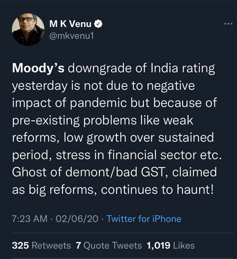 Moodys Upgrades Indias Rating Outlook From Negative To Stable Those