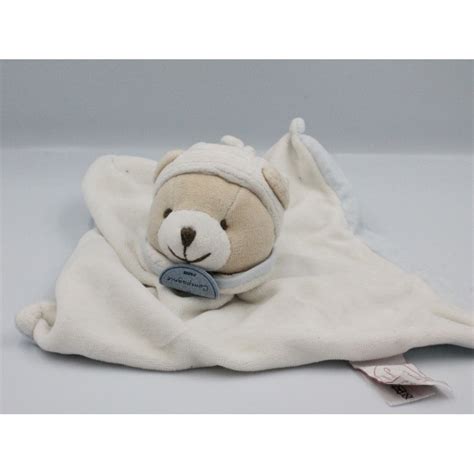 Doudou Et Compagnie Plat Ours Blanc Bleu