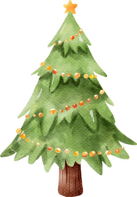 Christmas Tree Watercolor Png