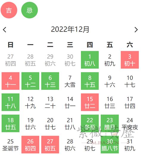 2022年12月黄道吉日查询