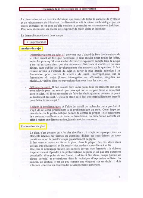 Comment réussir une dissertation juridique Cours de droit Cours