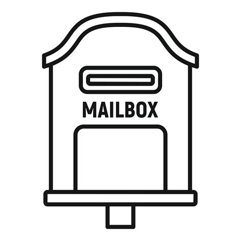 Delivery Mailbox Icon Outline Style 14671558 Vector Art At Vecteezy