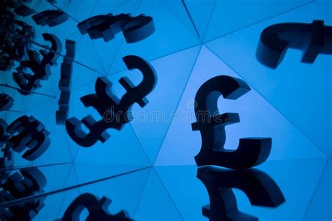 British Currency Symbol with Many Mirroring Images Stock Photo - Image ...