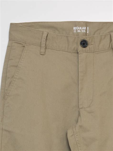 Pantalon Chino Regular L32 Beige Kiabi 17 00