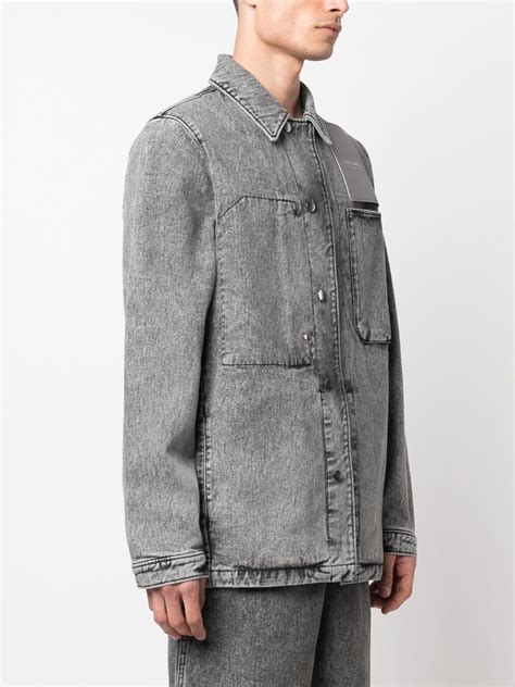 A COLD WALL Logo Print Denim Jacket Black FARFETCH