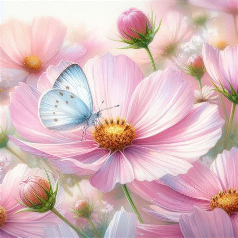 Pink Cosmo Butterfly Visitor Digital Art By Kim Hojnacki Pixels