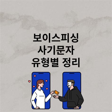 보이스피싱 유형별 정리 사기문자 정리