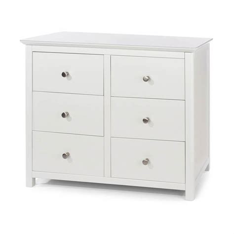 Core Nairn White With Bonded Glass 3 3 Dr Wide Chest Of Drawers