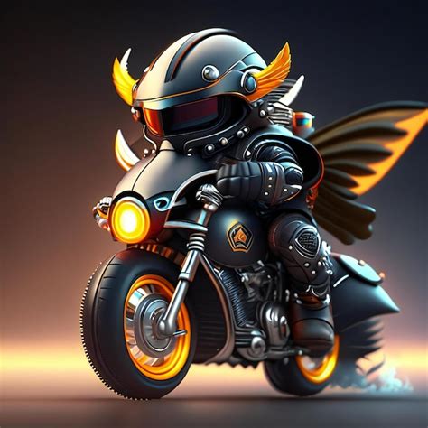 Premium AI Image | a motorcycle with wings that says wings on the back.