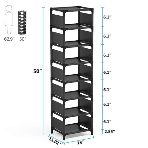 Tribesigns Vertical Shoe Rack Narrow Shoe Shelf Slim Shelf For Shoes