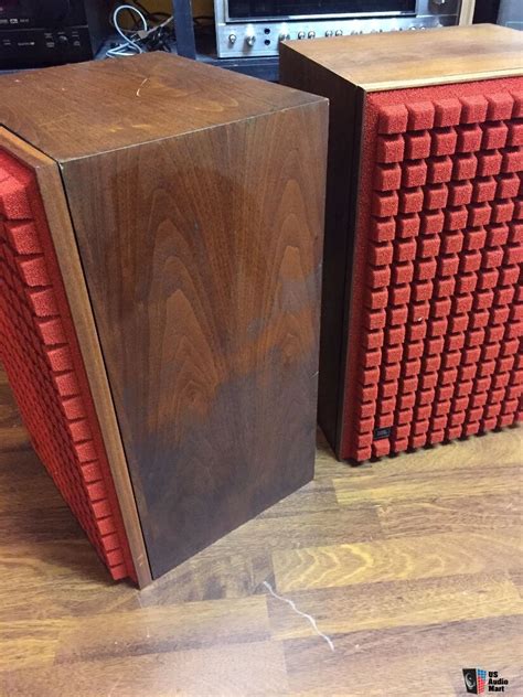 Jbl L Century Speakers With Original Orange Grills Photo