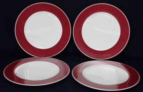 X V B Grosse Speiseteller Platzteller Villeroy Boch Teller Roter