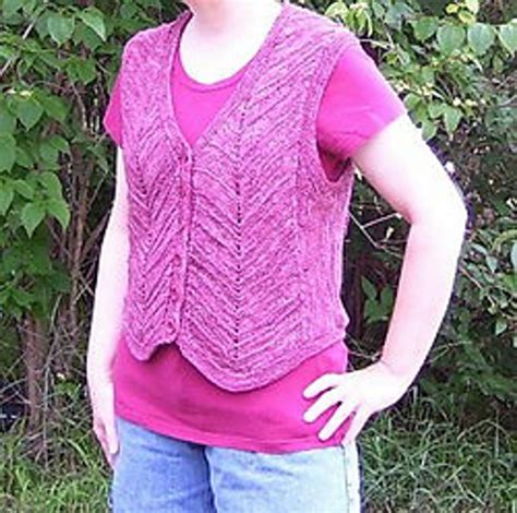 Ravelry Chevron Shadows Vest Pattern By Knitter S Design Team