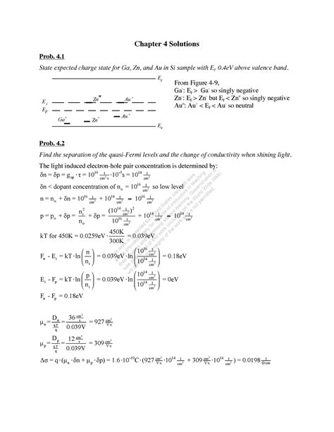 Solid State Electronic Device Ch Problem Solution Assignment Chapter