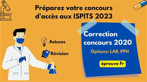 Pr Parez Votre Concours D Acc S Aux Ispits Correction Concours