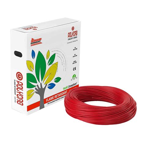 Polycab Sq Mm Pvc Single Core M Wire Red Pack Of Amazon In