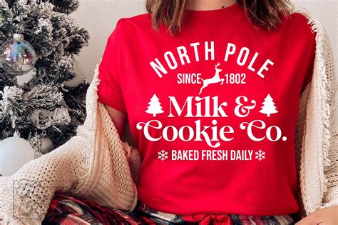 North Pole Milk Cookie Co SVG Christmas Graphic By Happyheartdigital