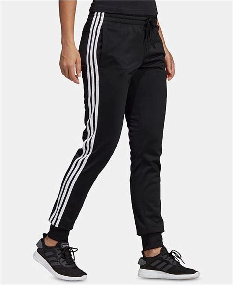 Adidas Womens Essential 3 Stripe Tricot Joggers And Reviews Women Macys