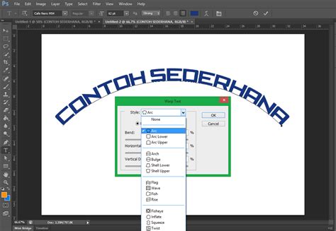 Cara Membuat Tulisan Melengkung Di Photoshop Blog Kibe