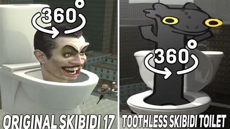 360º VR Original Skibidi Toilet 17 VS Skibidi Toothless Dancing Meme