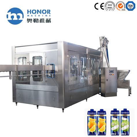 Complete Hot Automatic Plastic Bottle Beverage Fruit Juice Box Filling Machine Beverage Fruit