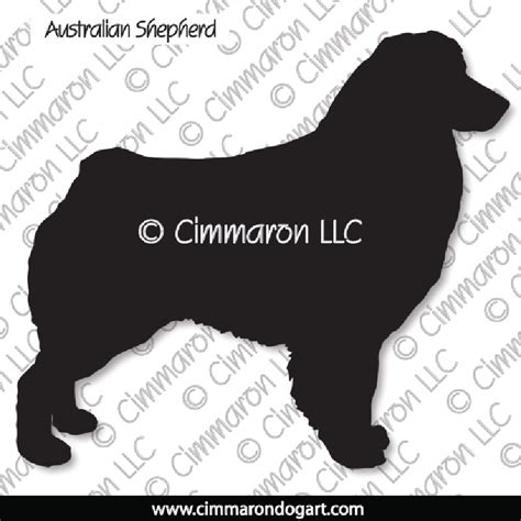 Australian Shepherd Silhouette - Cimmaron Dog Custom Canine Art