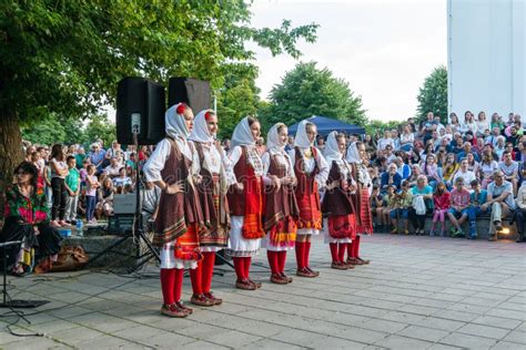 serbian national folklore dancing kolo editorial stock photo image